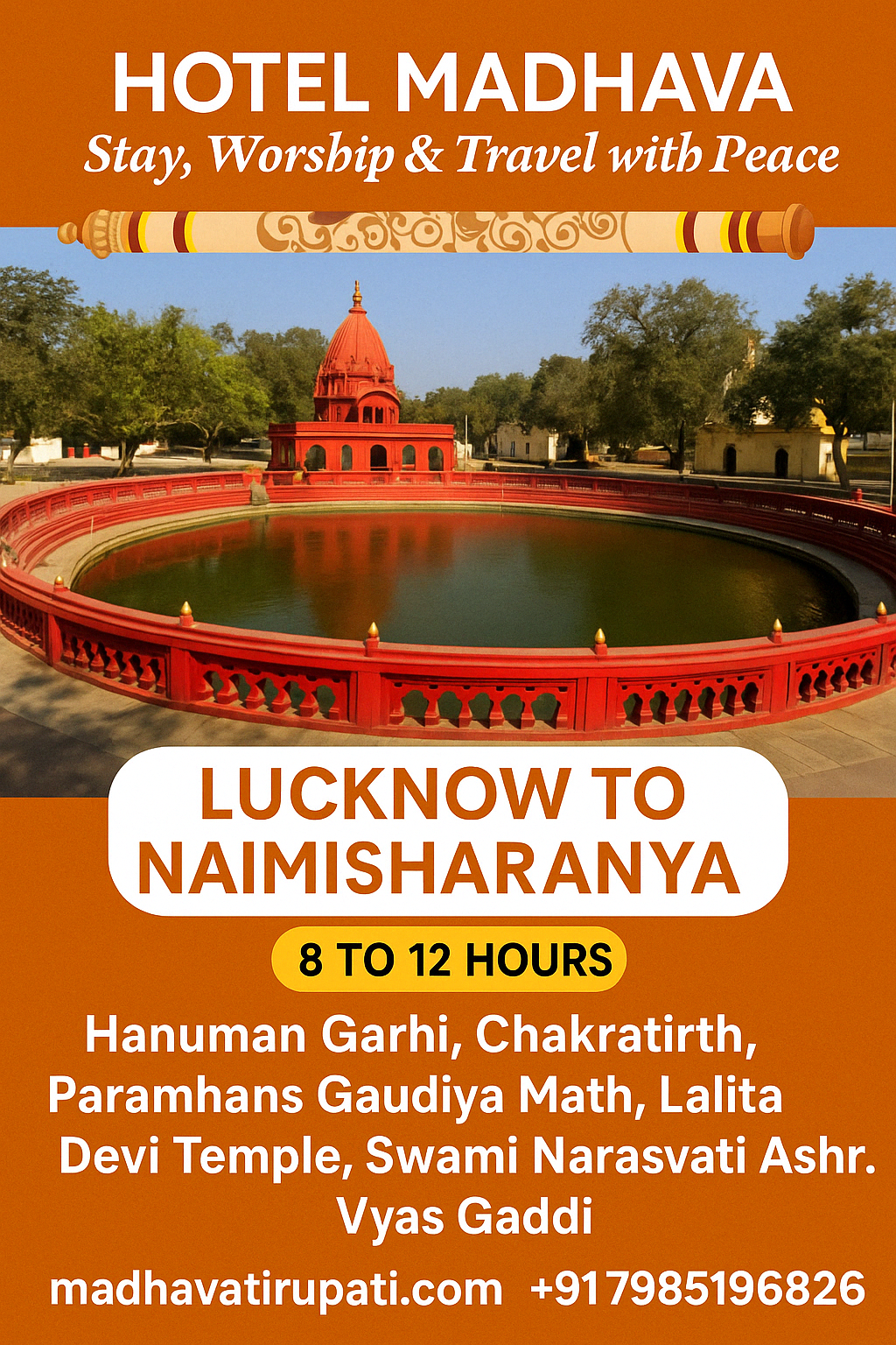 Hotel Madhava - Lucknow to Naimisharanya Tour & Stay